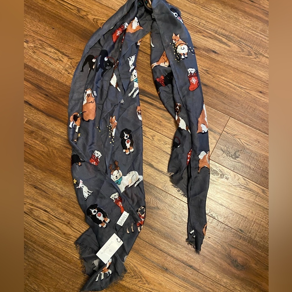 NWT vera bradley soft fringe scarf holiday dogs Dog Breeds Labrador Dachshund